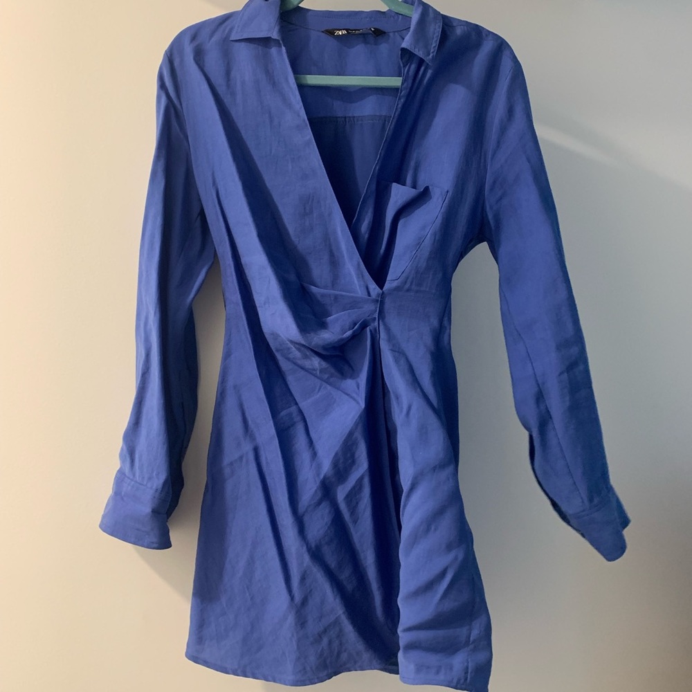 Blue Zara Collared Cross Mini